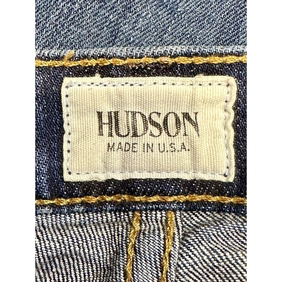Hudson Jeans Leigh Boyfriend Pant Dark Wash Studded Size 26 EUC!! - Picture 6 of 8